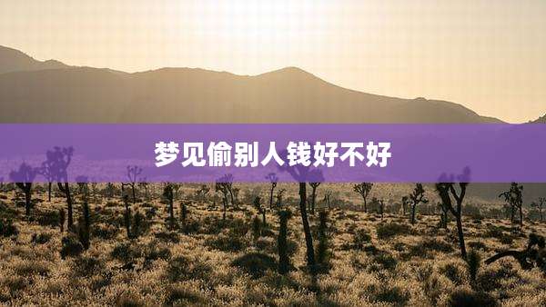 梦见偷别人钱好不好