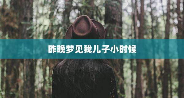 昨晚梦见我儿子小时候