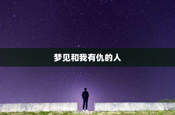 梦见和我有仇的人