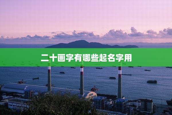 二十画字有哪些起名字用