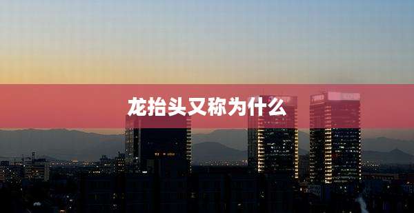 龙抬头又称为什么