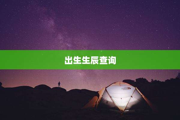 出生生辰查询