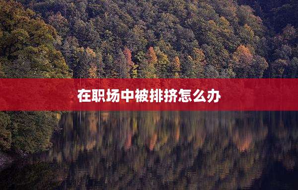 在职场中被排挤怎么办