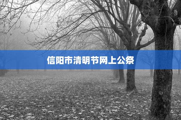 信阳市清明节网上公祭
