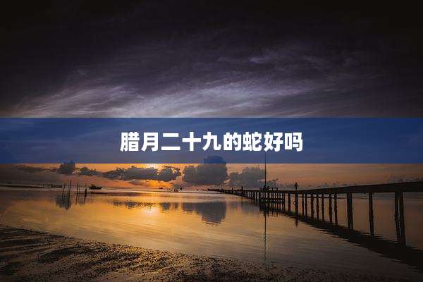 腊月二十九的蛇好吗