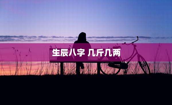 生辰八字 几斤几两