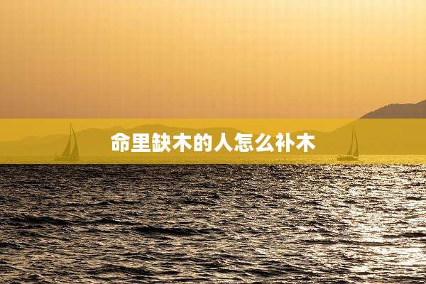 命里缺木的人怎么补木