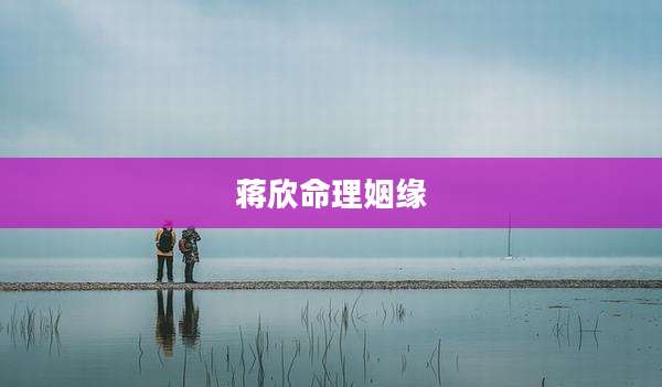 蒋欣命理姻缘