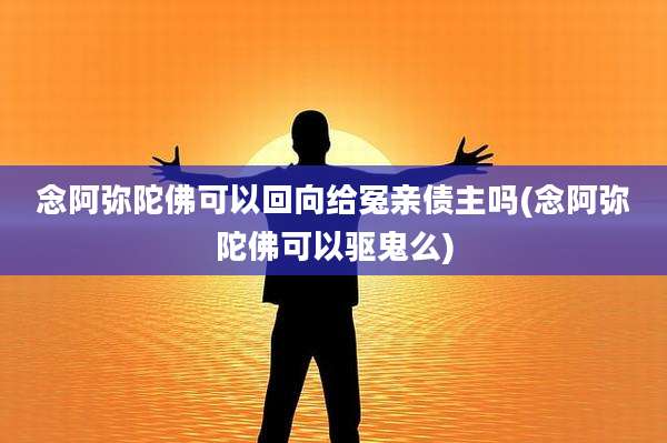 念阿弥陀佛可以回向给冤亲债主吗(念阿弥陀佛可以驱鬼么)