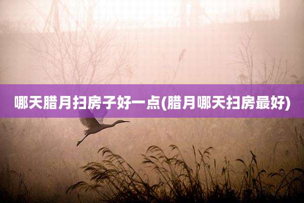 哪天腊月扫房子好一点(腊月哪天扫房最好)