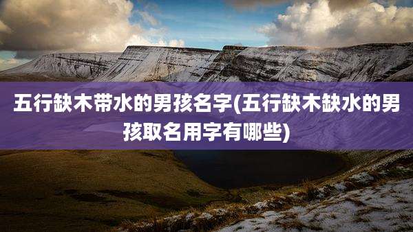 五行缺木带水的男孩名字(五行缺木缺水的男孩取名用字有哪些)