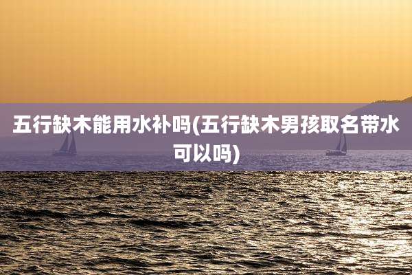 五行缺木能用水补吗(五行缺木男孩取名带水可以吗)