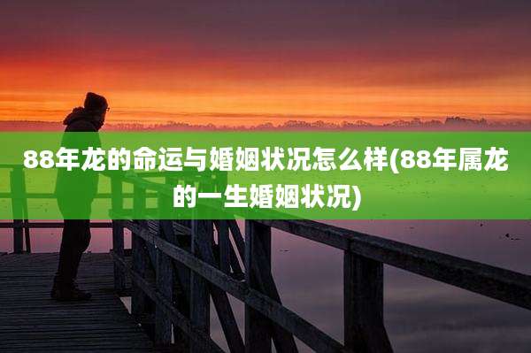 88年龙的命运与婚姻状况怎么样(88年属龙的一生婚姻状况)