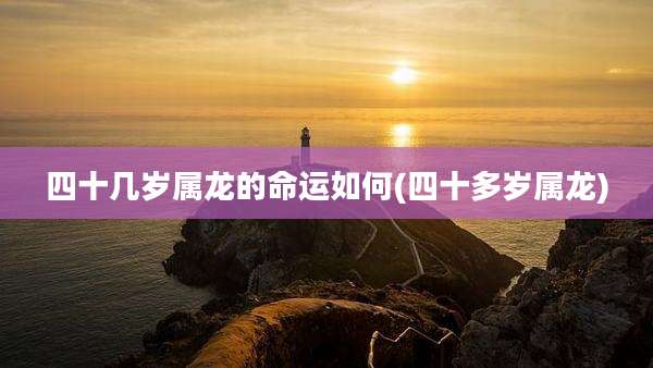 四十几岁属龙的命运如何(四十多岁属龙)