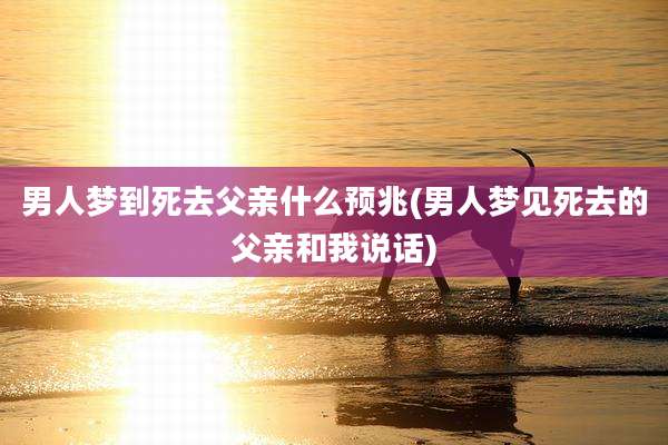 男人梦到死去父亲什么预兆(男人梦见死去的父亲和我说话)