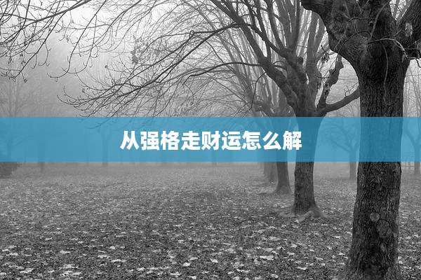 从强格走财运怎么解