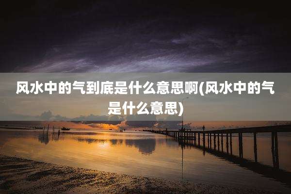 风水中的气到底是什么意思啊(风水中的气是什么意思)