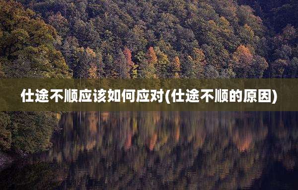 仕途不顺应该如何应对(仕途不顺的原因)