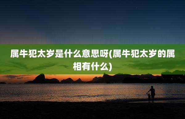 属牛犯太岁是什么意思呀(属牛犯太岁的属相有什么)