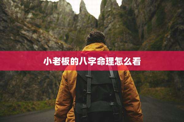 小老板的八字命理怎么看