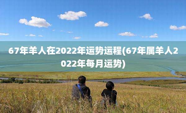 67年羊人在2022年运势运程(67年属羊人2022年每月运势)