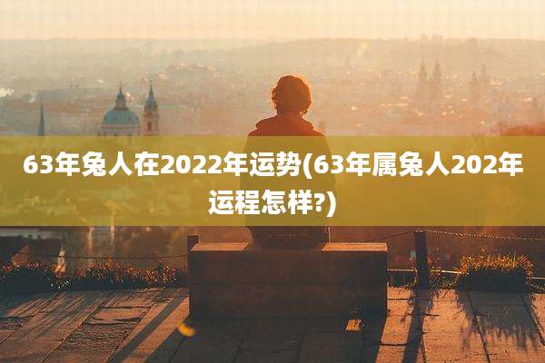 63年兔人在2022年运势(63年属兔人202年运程怎样?)