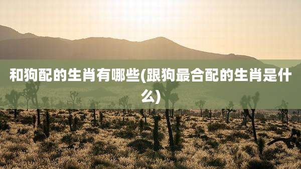 和狗配的生肖有哪些(跟狗最合配的生肖是什么)