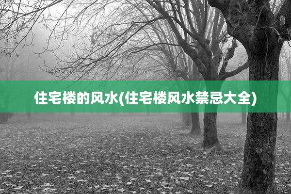 住宅楼的风水(住宅楼风水禁忌大全)