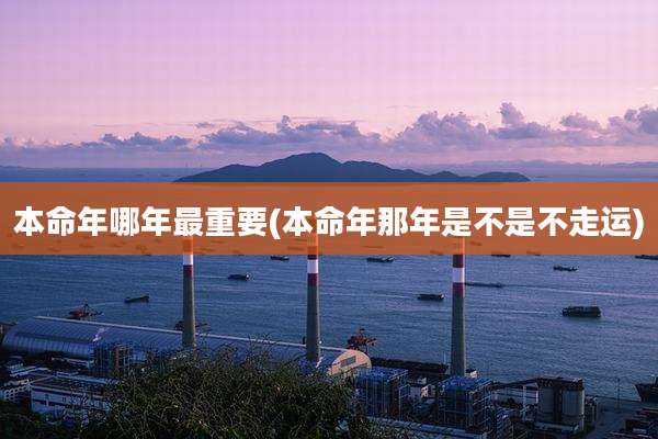 本命年哪年最重要(本命年那年是不是不走运)