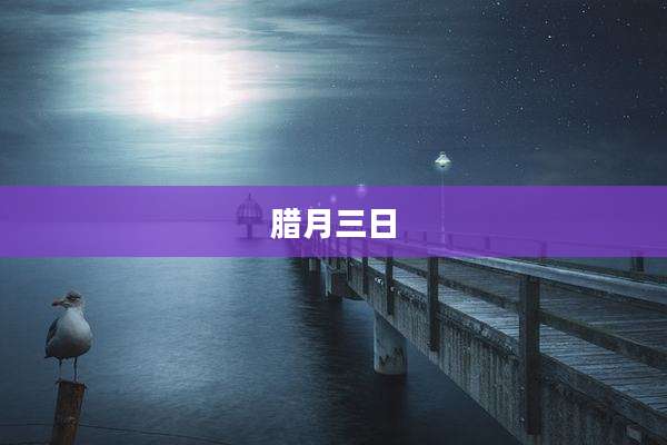 腊月三日