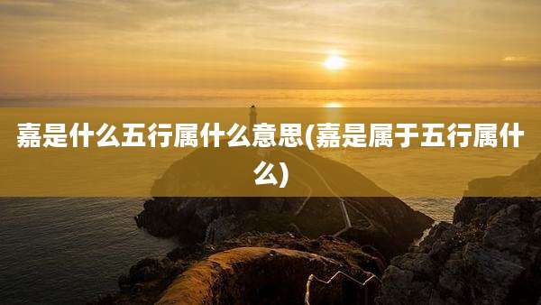 嘉是什么五行属什么意思(嘉是属于五行属什么)