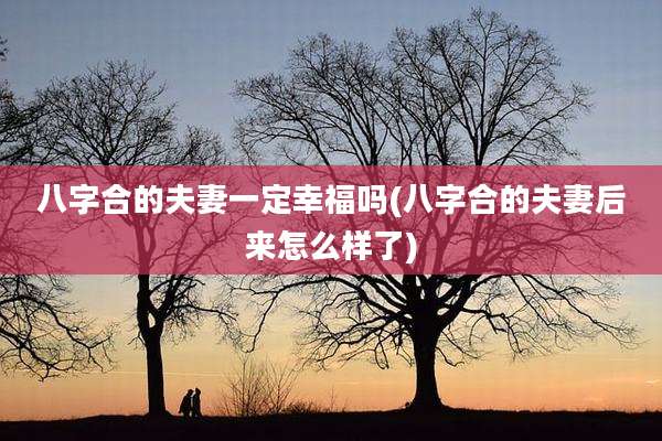 八字合的夫妻一定幸福吗(八字合的夫妻后来怎么样了)