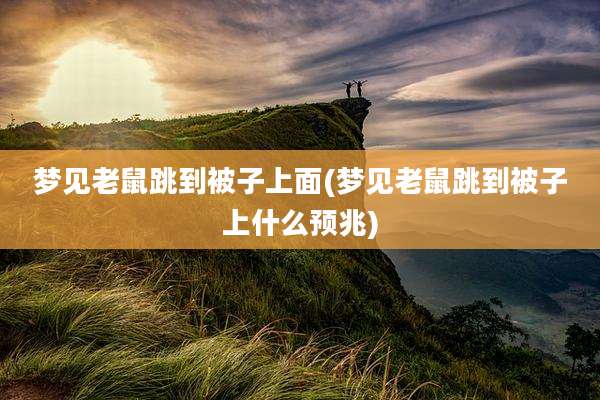 梦见老鼠跳到被子上面(梦见老鼠跳到被子上什么预兆)