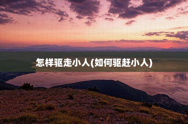 怎样驱走小人(如何驱赶小人)