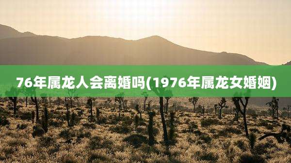 76年属龙人会离婚吗(1976年属龙女婚姻)