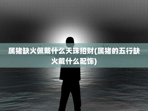 属猪缺火佩戴什么天珠招财(属猪的五行缺火戴什么配饰)