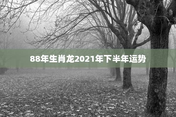 88年生肖龙2021年下半年运势