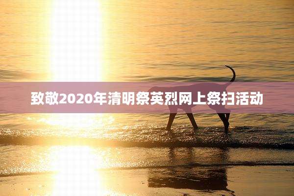 致敬2020年清明祭英烈网上祭扫活动