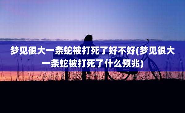 梦见很大一条蛇被打死了好不好(梦见很大一条蛇被打死了什么预兆)