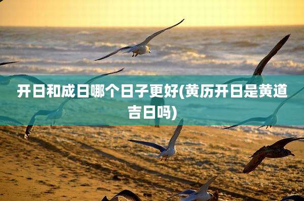 开日和成日哪个日子更好(黄历开日是黄道吉日吗)