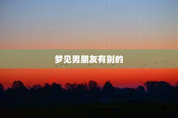 梦见男朋友有别的