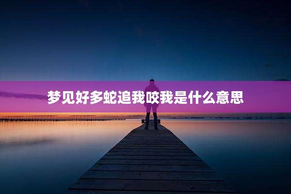 梦见好多蛇追我咬我是什么意思