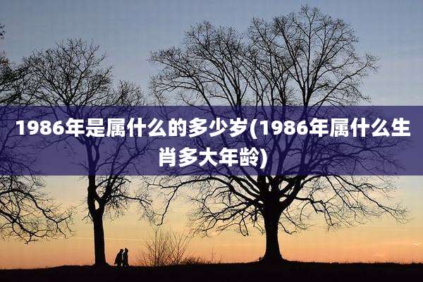 1986年是属什么的多少岁(1986年属什么生肖多大年龄)