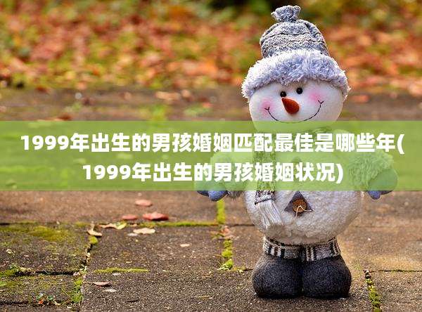1999年出生的男孩婚姻匹配最佳是哪些年(1999年出生的男孩婚姻状况)