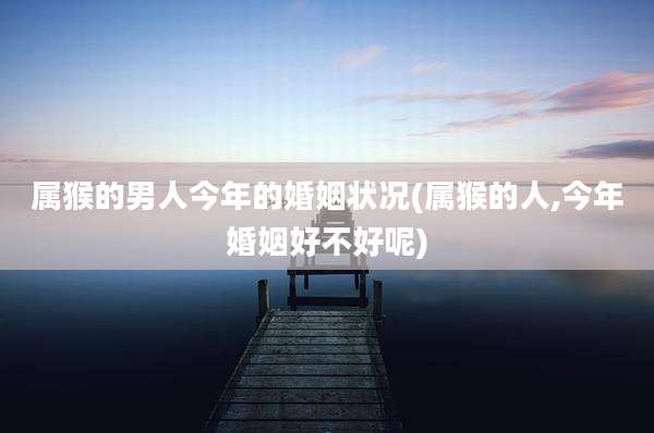 属猴的男人今年的婚姻状况(属猴的人,今年婚姻好不好呢)