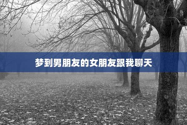 梦到男朋友的女朋友跟我聊天