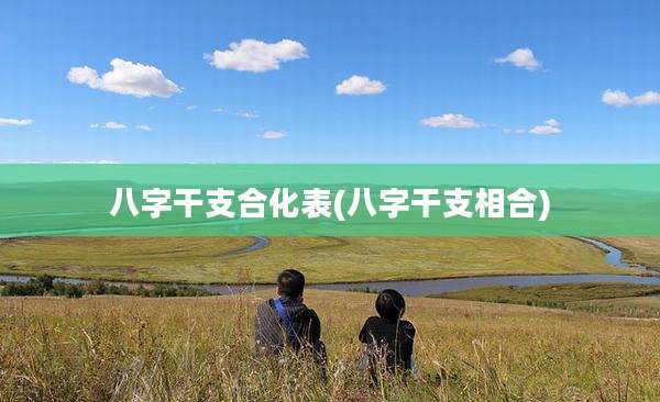 八字干支合化表(八字干支相合)