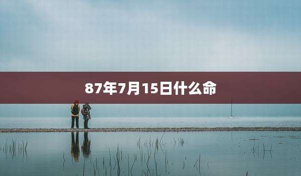 87年7月15日什么命