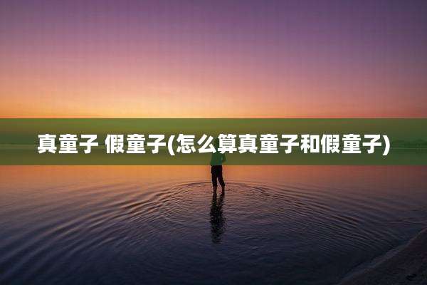 真童子 假童子(怎么算真童子和假童子)