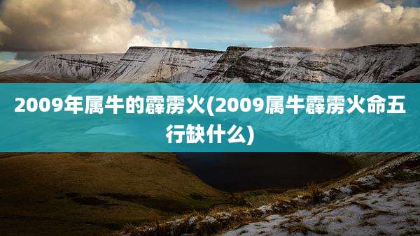 2009年属牛的霹雳火(2009属牛霹雳火命五行缺什么)